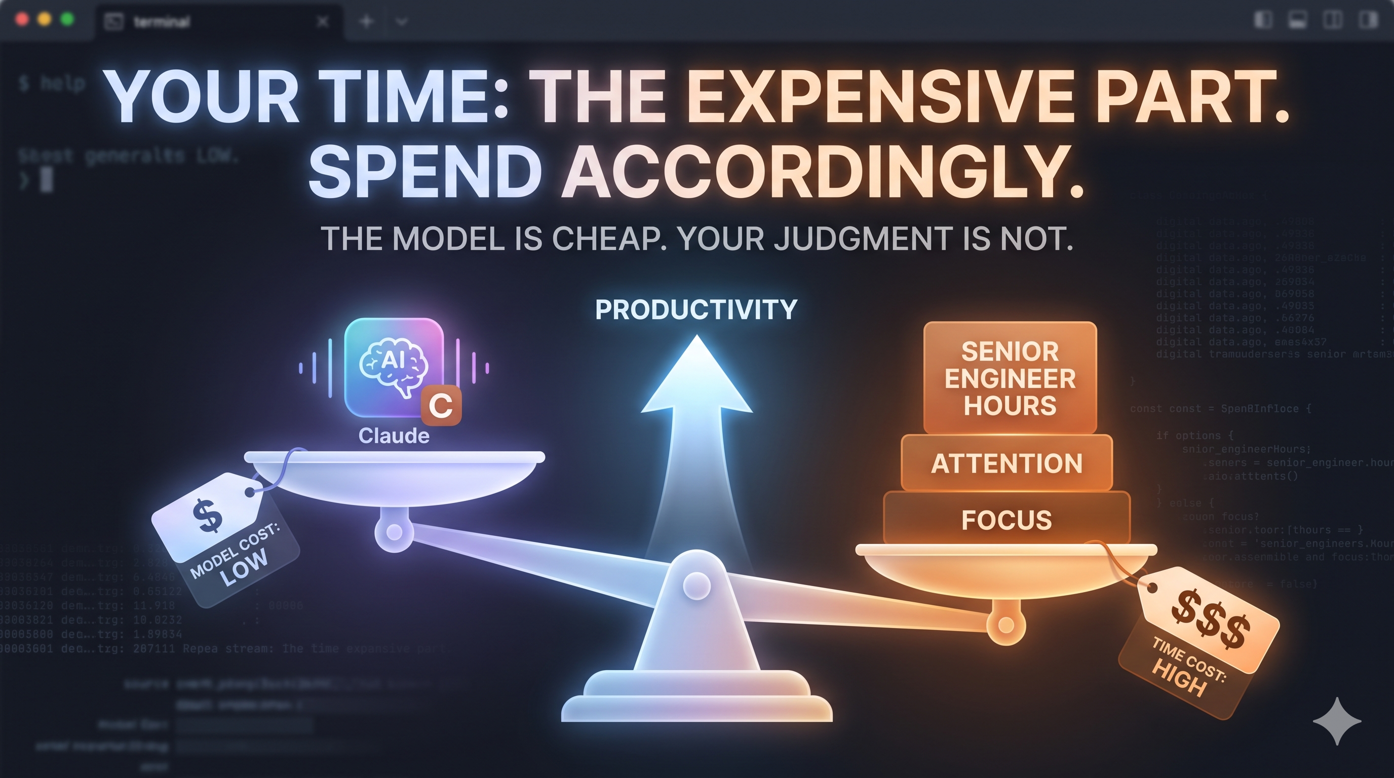 The model is cheap; your time is the expensive part.
